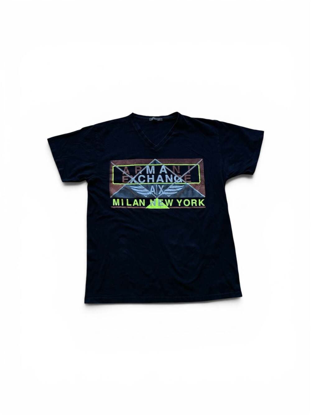 Armani Exchange Milan New York Graphic V-Neck T-Shirt